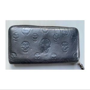 Alexander McQueen Black Leather Skull Wallet